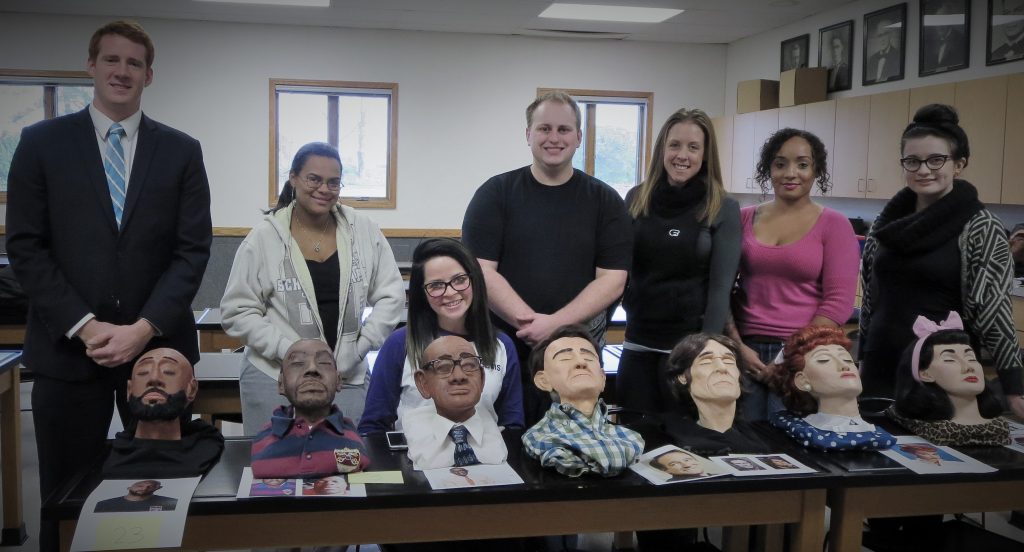 students with restorative art projects